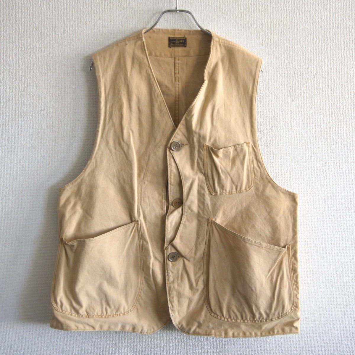 30S】 L.L.BEAN 【HALF MOON HUNTING VEST】 30年代 ハーフムーン