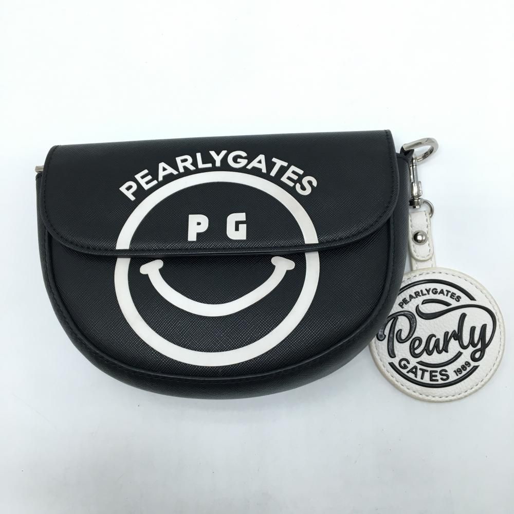 美品】パーリーゲイツ ウエストポーチ 黒×白 ニコちゃん 韓国モデル