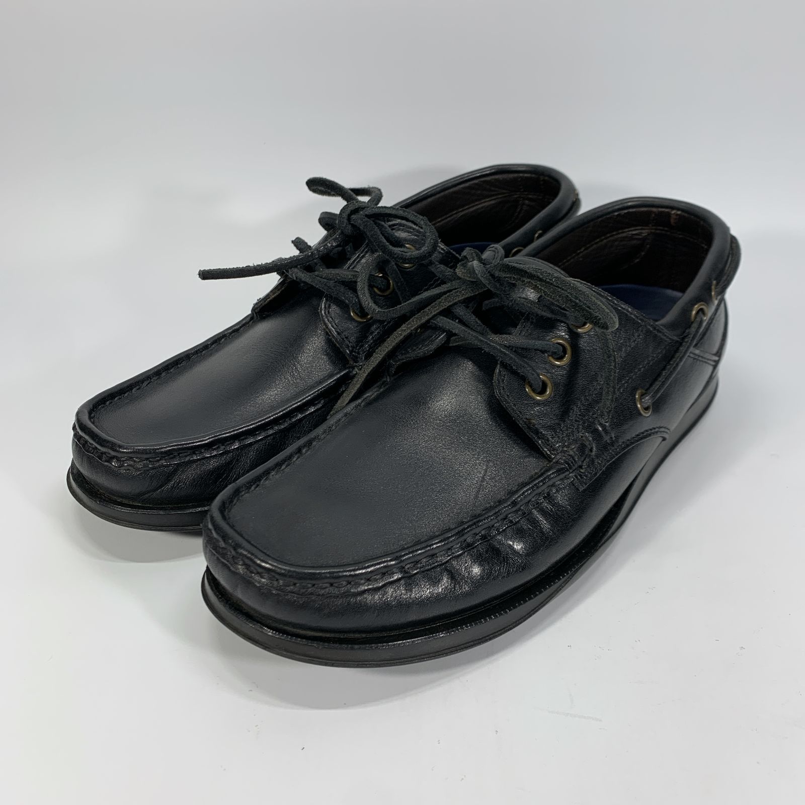 美品〇 REGAL リーガル モカシンシューズ デッキシューズ ブラック