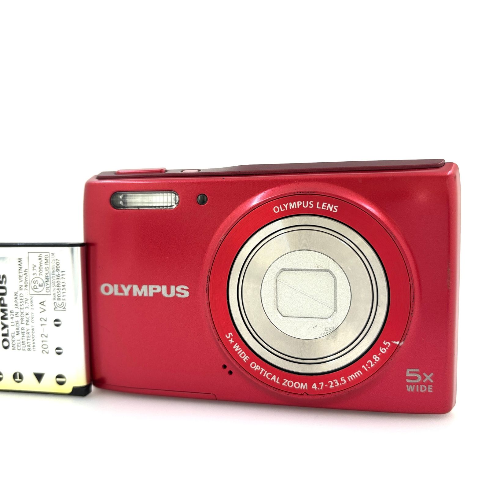 オリンパス コンパクトデジタルカメラ STYLUS VGー180 レッド OLYMPUS