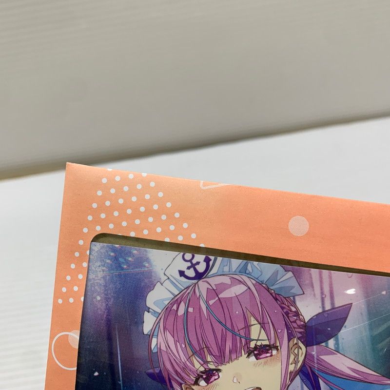 中古品】 ホロライブ 湊あくあ 活動6周年記念 直筆サイン入りポスト