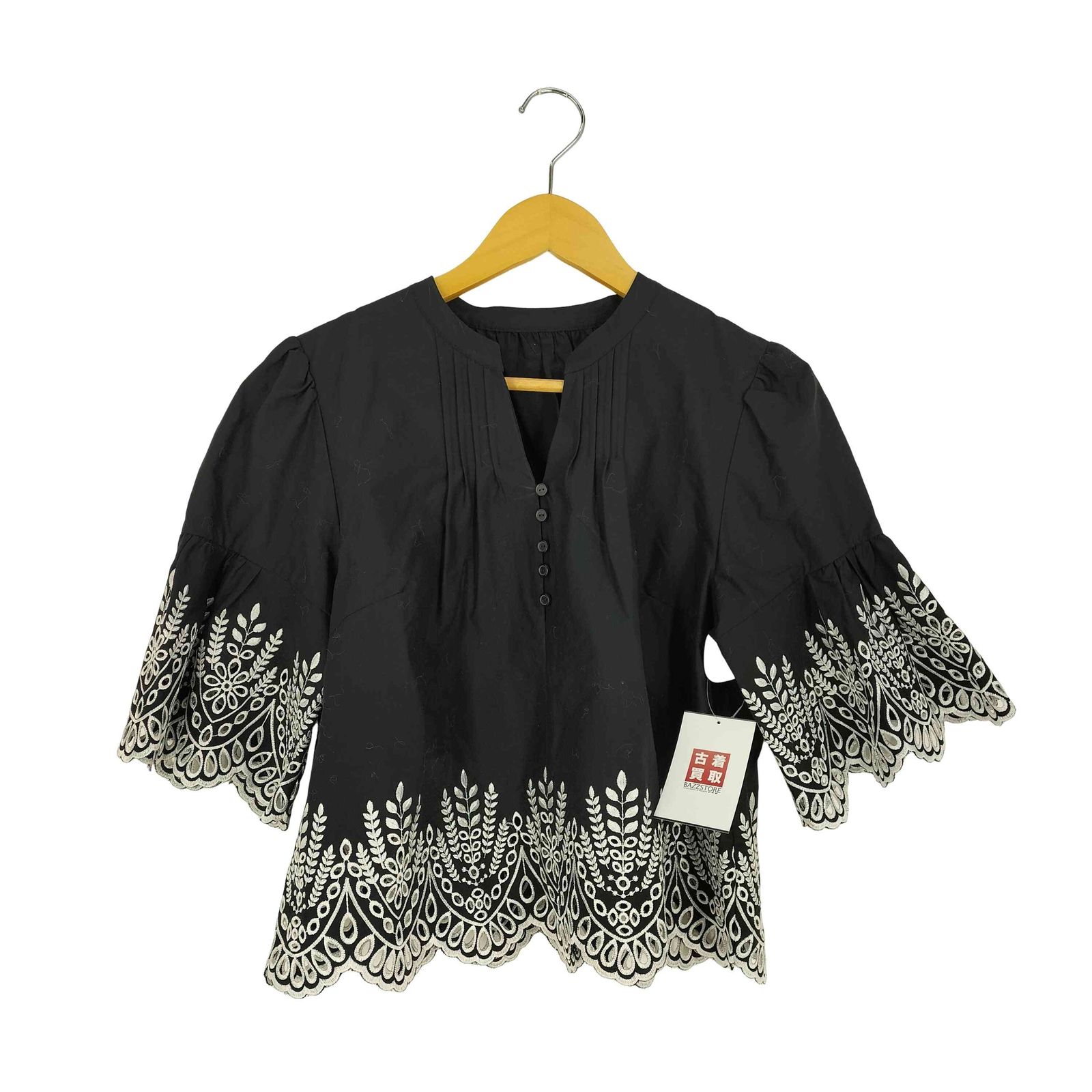 ジャスグリッティー JUSGLITTY 配色 カットワーク ブラウス レディース