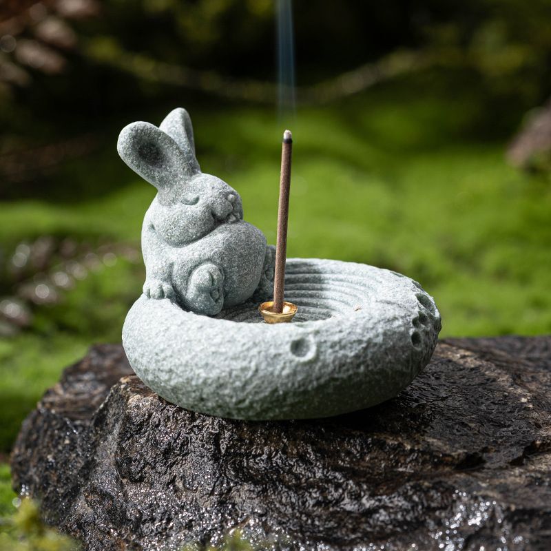 新品未使用 十二支 兎 茶道 置物 中式 香立て 香座 来客用 茶卓 茶