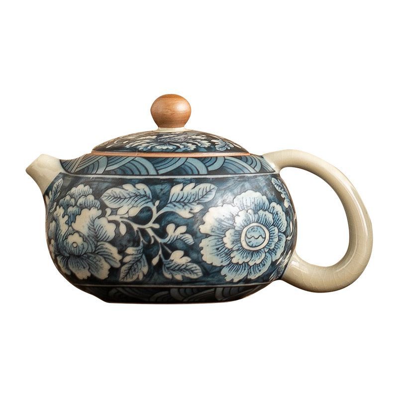 新品未使用 満開の花 汝窯 茶碗 古風 家庭用 お茶入れ 大容量 西施壺