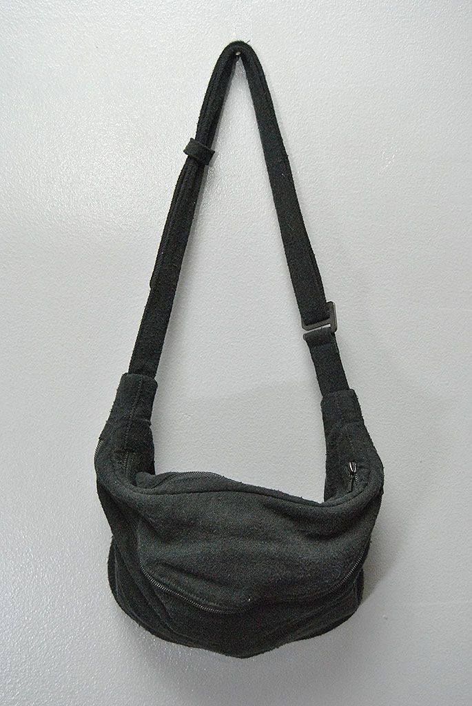 COMOLI シルクネップ ウエストバッグ コモリ ブラック COMOLI