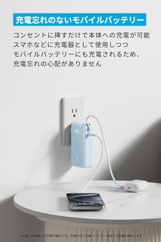  迅速に発送 Anker Power Bank 10000 mAh Fusion Built-In USB-C ケーブル 30 W出力搭載 W出力USB充電器 | LEDディスプレイ搭載|ケーブル一体型|コンセン cc 1 f 660 d その他 キッチン 食器