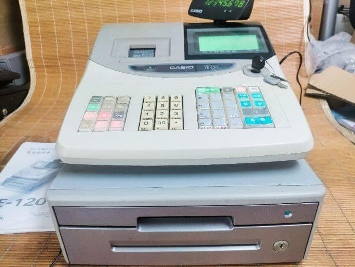 カシオレジスター TE-120 フル設定込み 送料無料 人気機種 770600