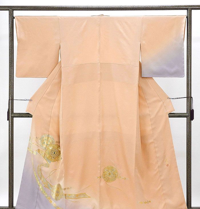 訪問着 身丈174cm 裄丈72cm 正絹 名品 【中古】 訪問着 未使用 正絹 螺鈿作家 藤本隆士 身丈157cm 裄丈65.5cm 未着用
