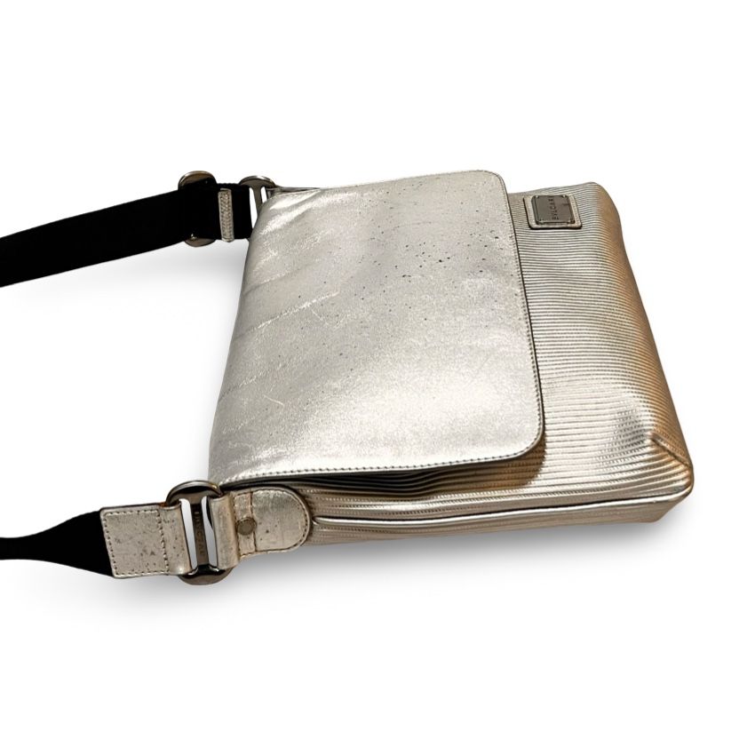 BVLGARI ブルガリ ミレリゲ ロゴプレート レザー ショルダーバッグ