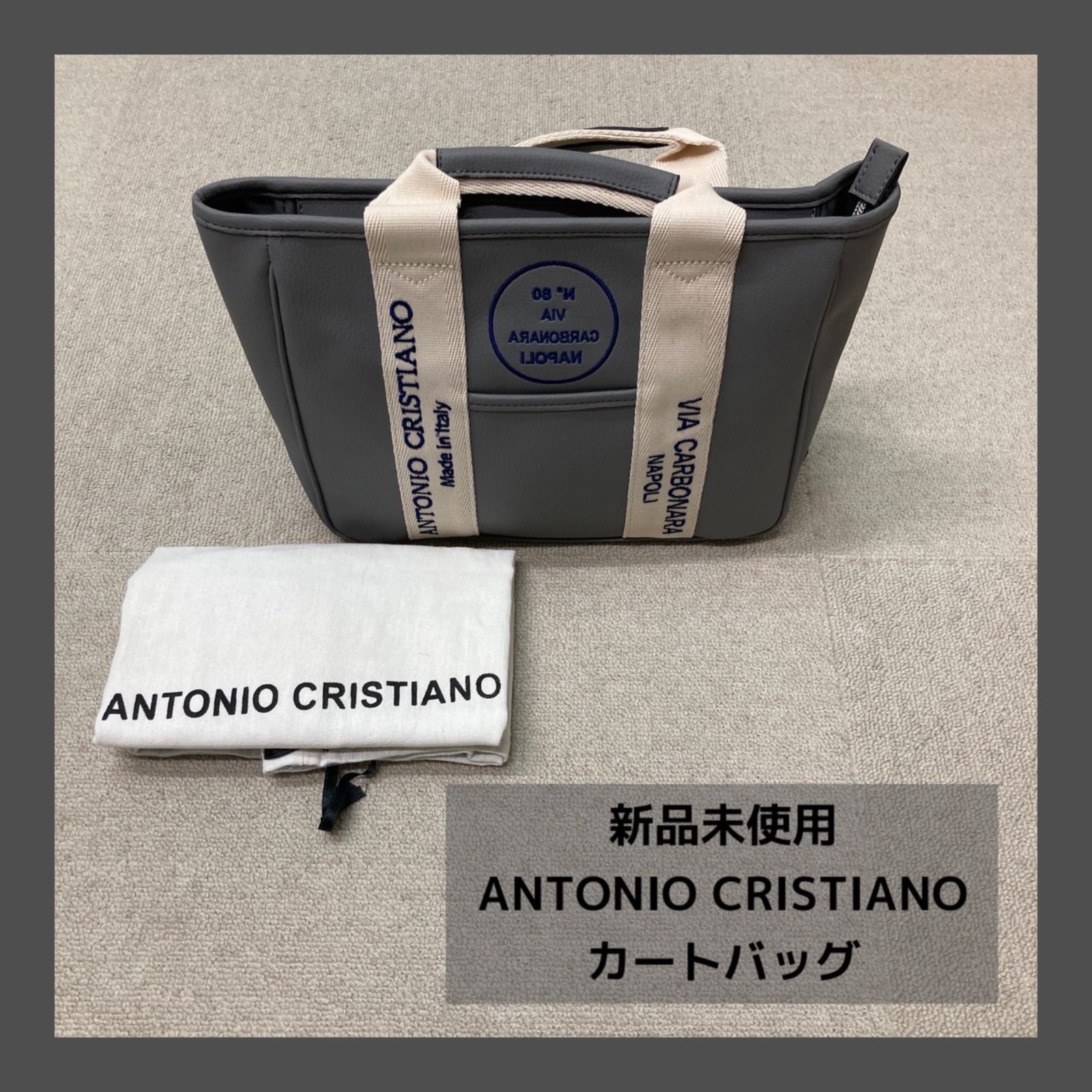 新品 ANTONIO CRISTIANO カートバッグ グレー ゴルフ メンズ - メルカリ