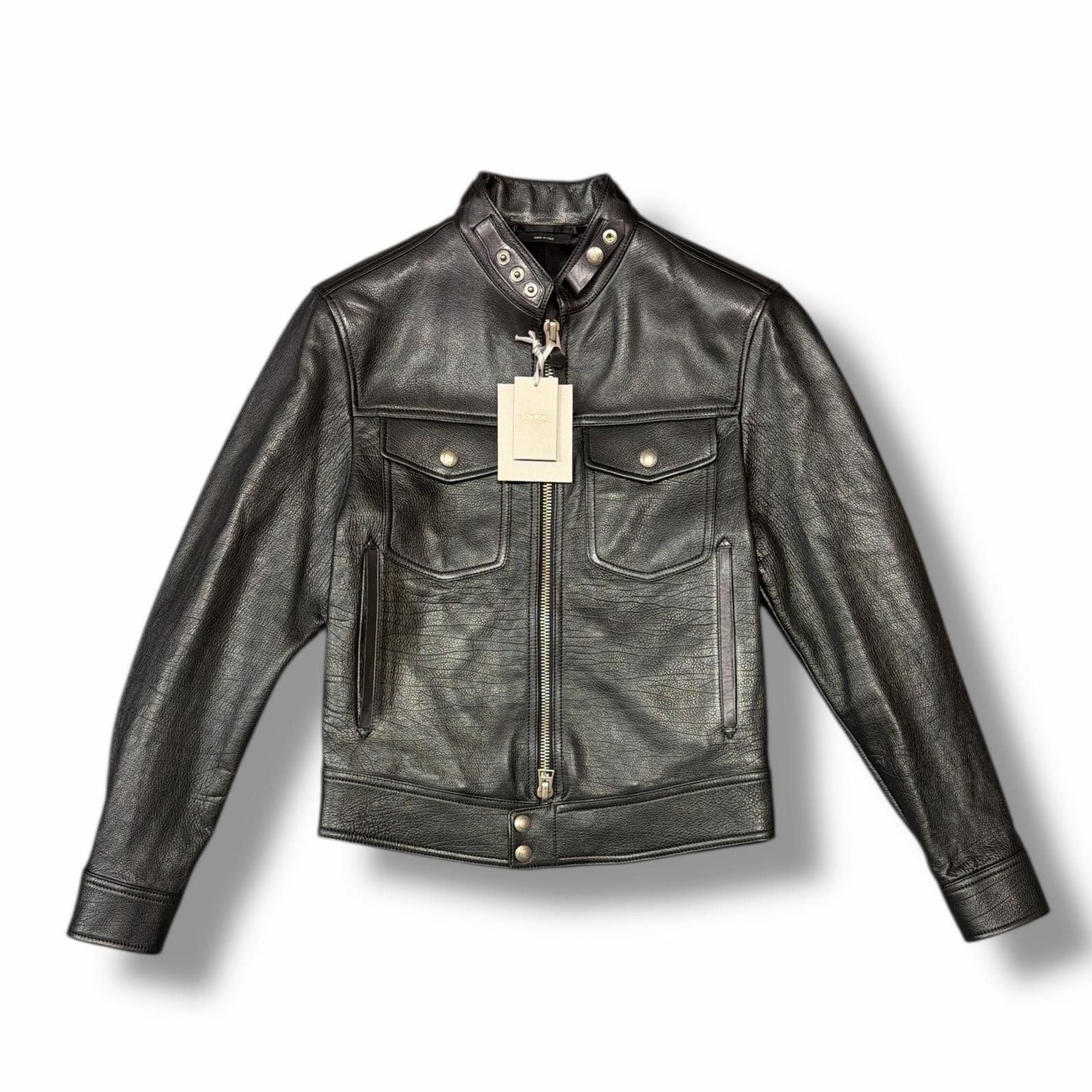 TOM FORD トムフォード ラムレザー ライダースジャケット SIZE 48
