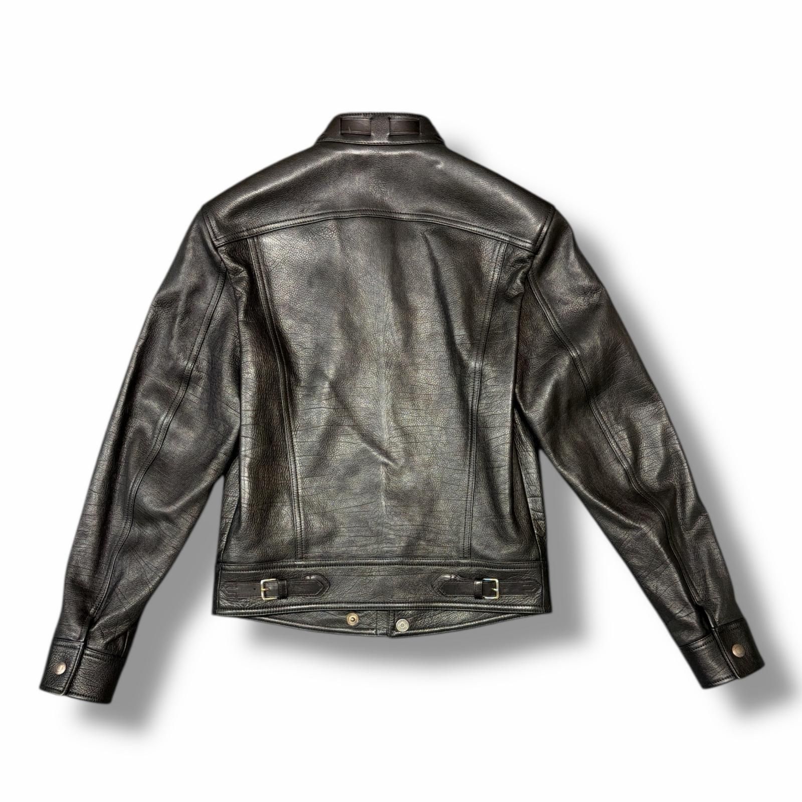 未使用 TOM FORD GLOSSY GRAIN BIKER BLOUSON グロッシーグレイン
