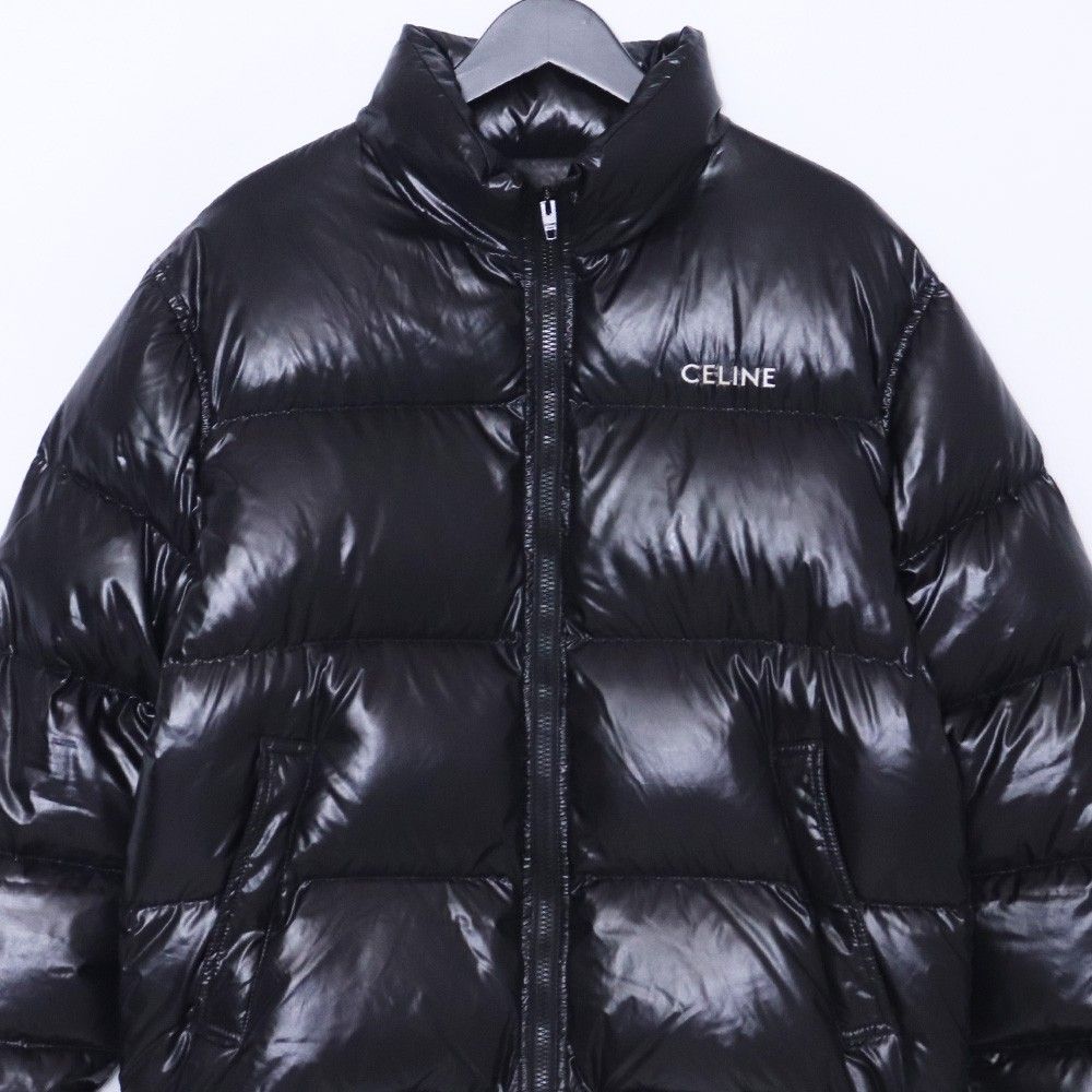 CELINE ロゴナイロンダウンジャケット サイズ46 ブラック 2W31A595K 