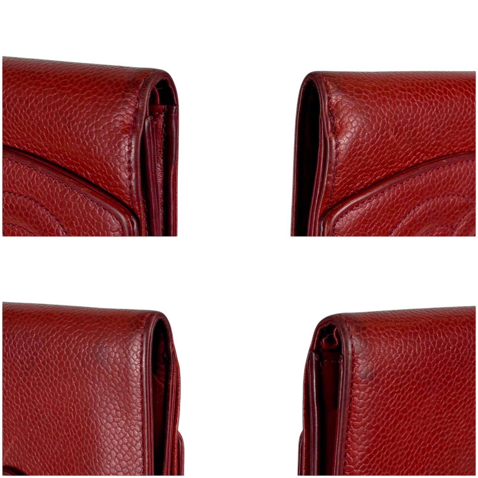 CHANEL シャネル コンパクトウォレット 二つ折り財布 レッド 赤