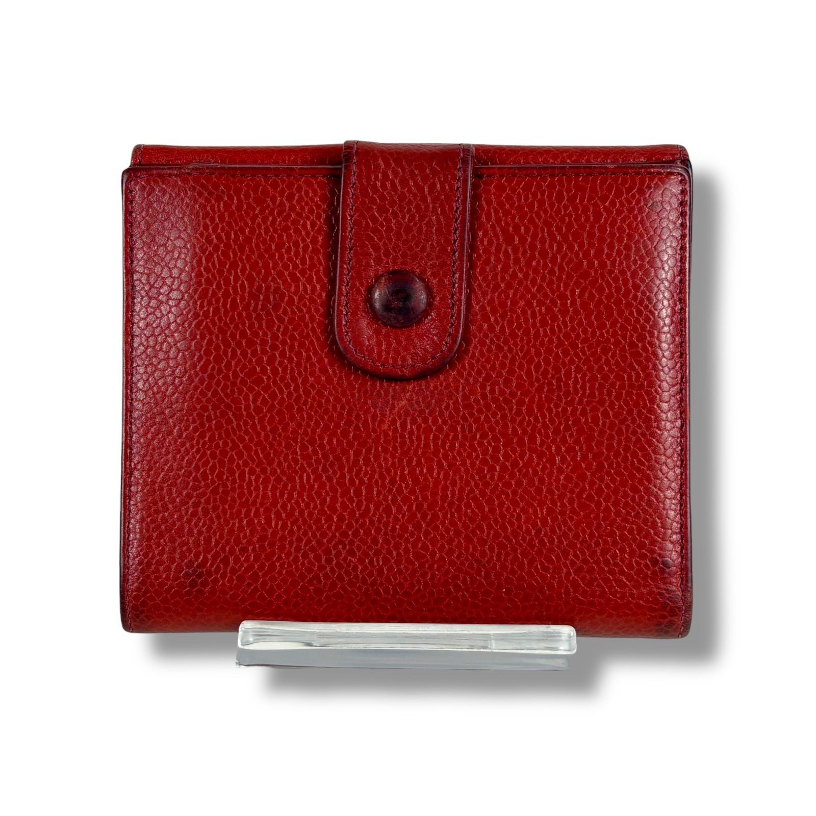 CHANEL シャネル コンパクトウォレット 二つ折り財布 レッド 赤