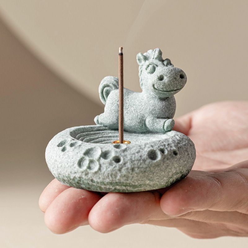 新品未使用 国潮十二支線香立て 置物 創意卓上茶台用 家庭用雅致なお