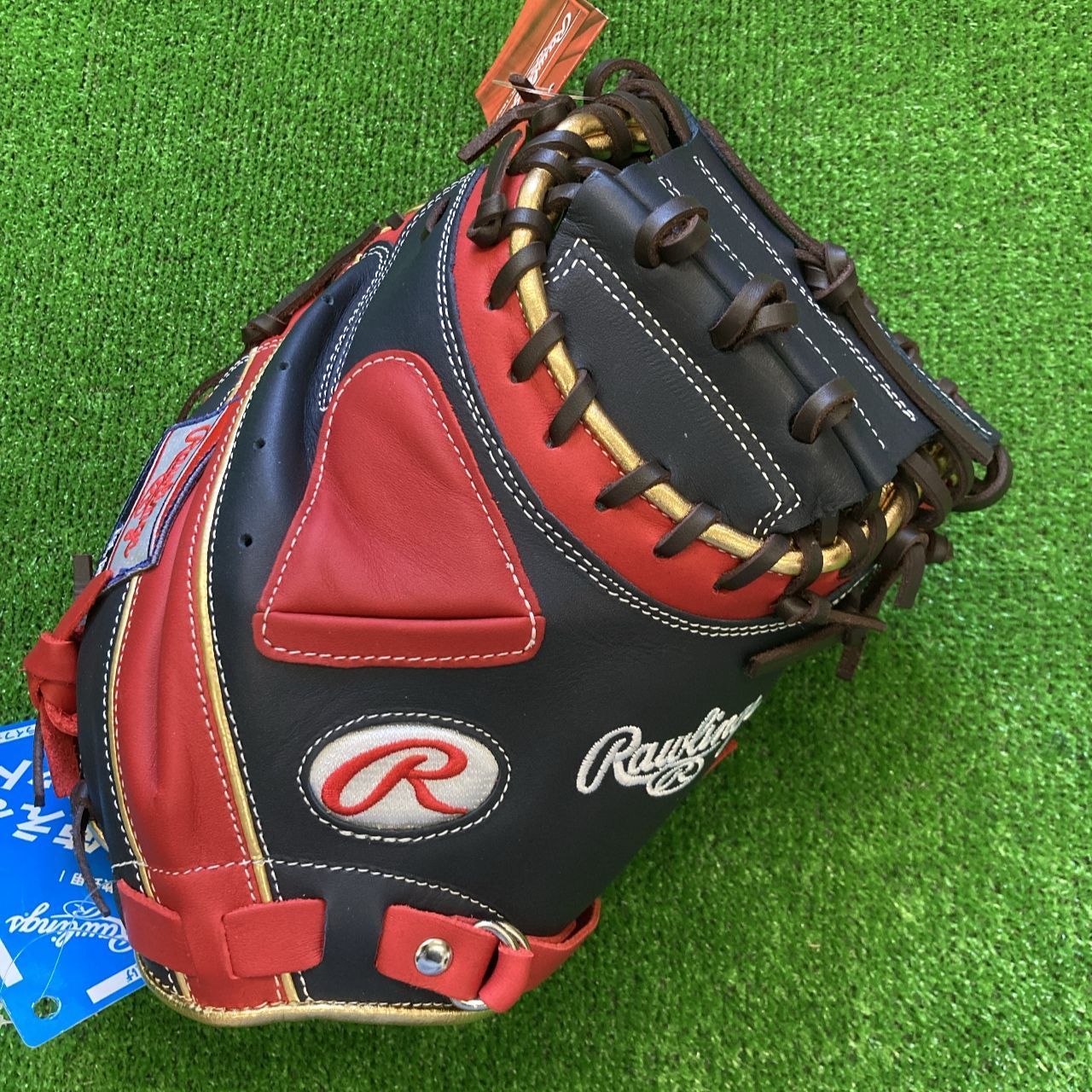 ローリングス 一般軟式用キャッチャーミット ネイビー×スカーレット