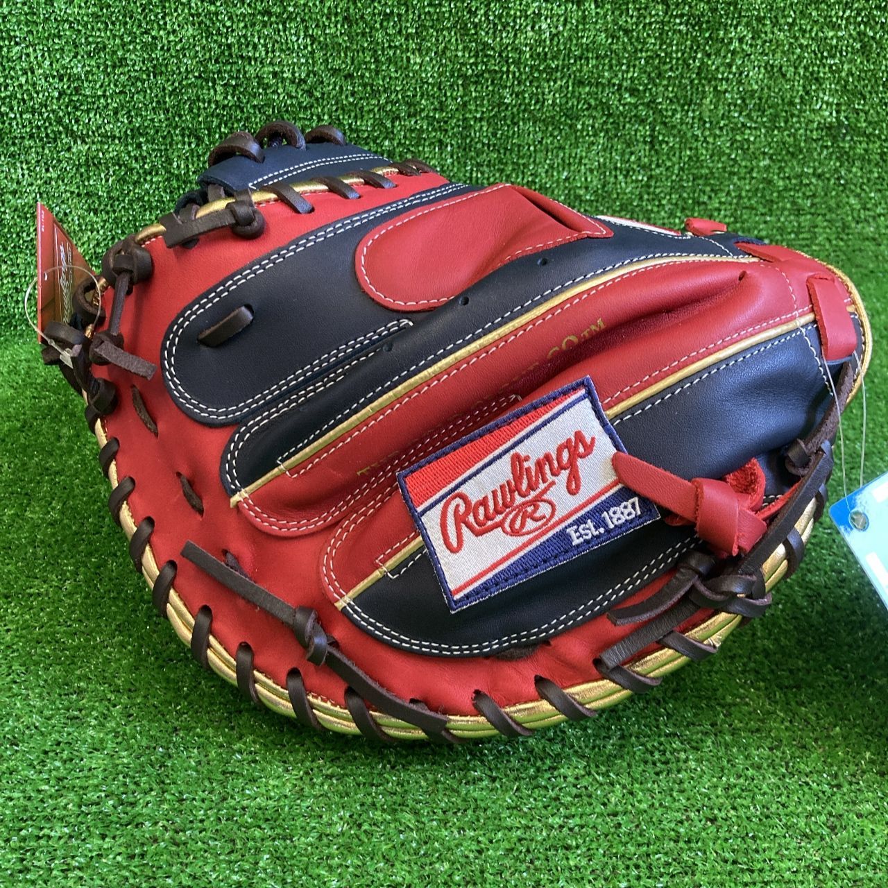 ローリングス 一般軟式用キャッチャーミット ネイビー×スカーレット