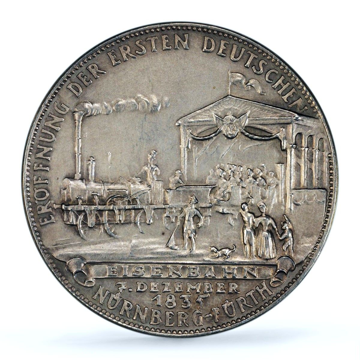 ドイツ第三帝国ニュルンベルク鉄道 Kienast-509 SP 62 PCGS 銀メダル