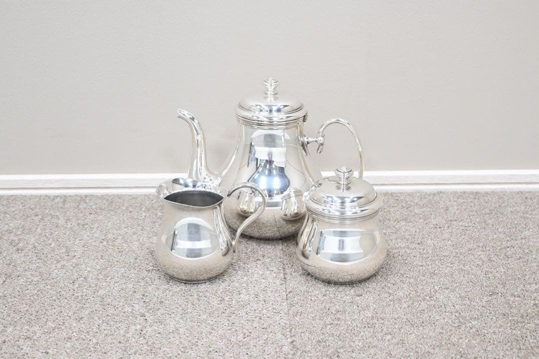 極美品】 クリストフル シルバーティーポット 3点セット - メルカリ