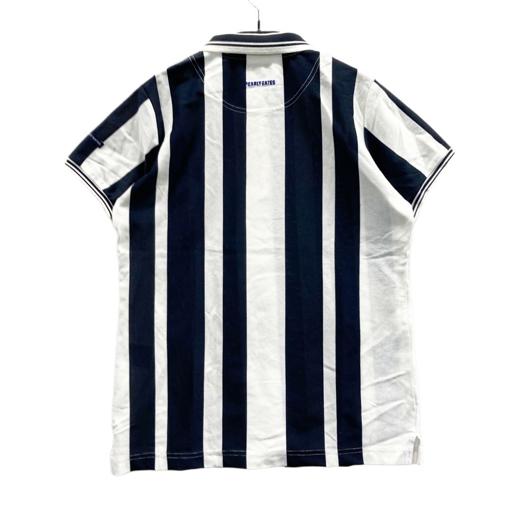 サイズ：1 PEARLY GATES パーリーゲイツ 半袖ポロシャツ ストライプ柄