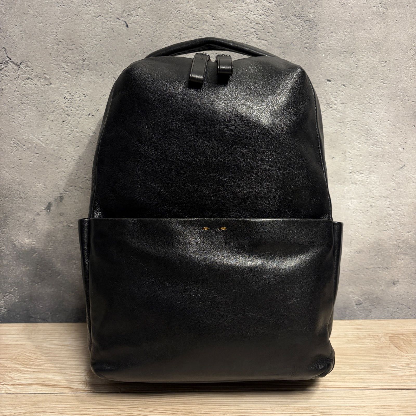 genten ゲンテン ニュート レザーリュック ブラック 保存袋付 美品 