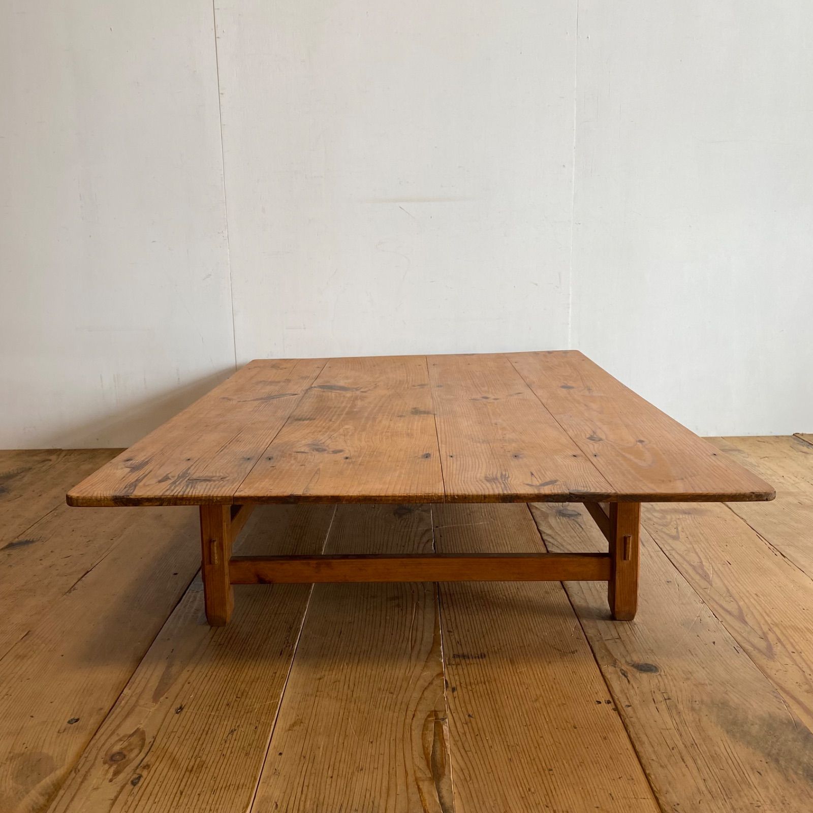 アンティーク ローテーブル 無垢材 大型 展示台 座卓 y583 - メルカリ