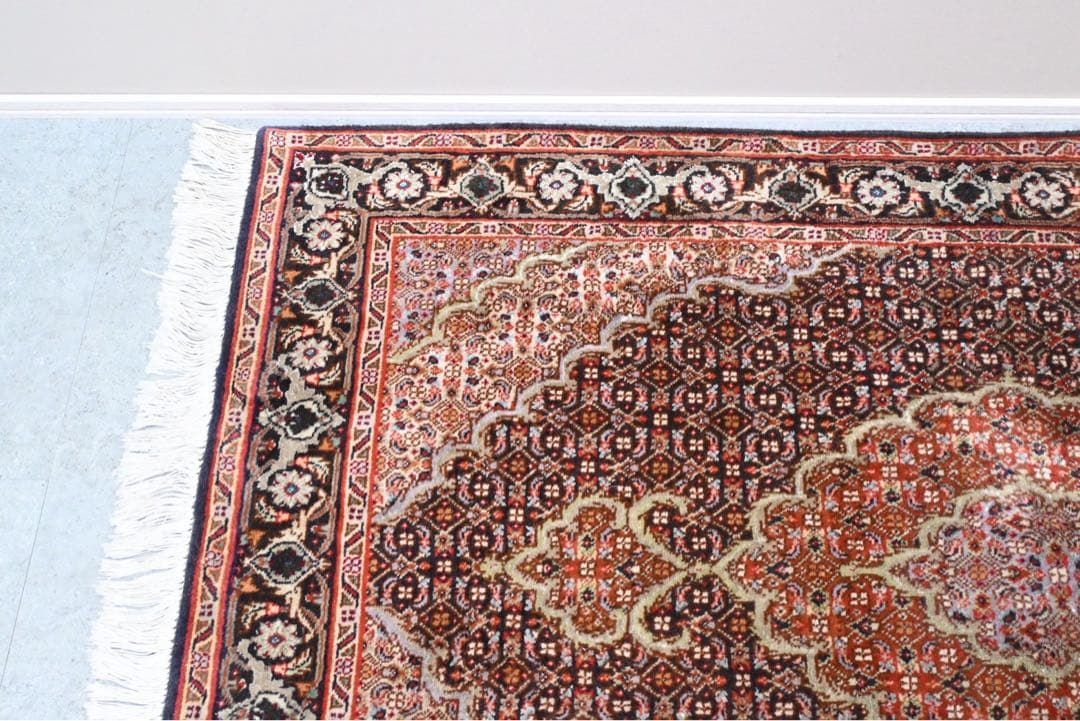 美品】 ペルシャ絨毯 手織り Tabriz タブリーズ メダリオン柄 ウール