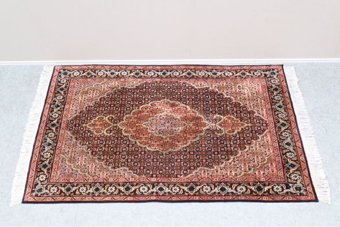 美品】 ペルシャ絨毯 手織り Tabriz タブリーズ メダリオン柄 ウール