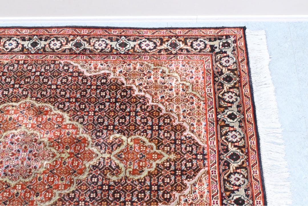 美品】 ペルシャ絨毯 手織り Tabriz タブリーズ メダリオン柄 ウール