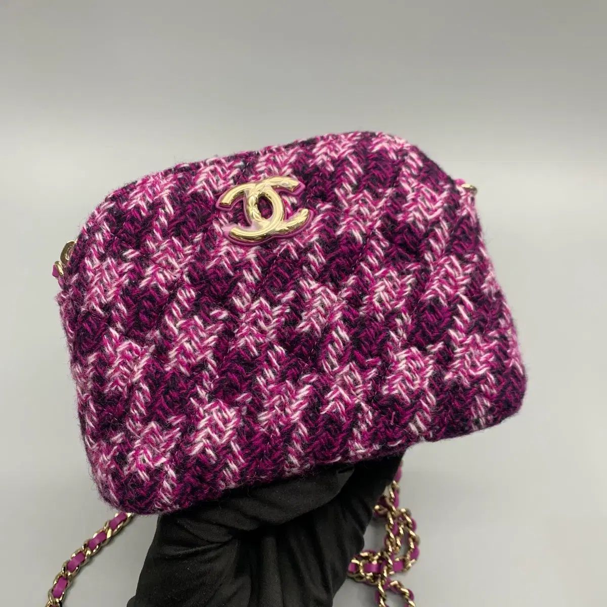 CHANEL シャネル ツイード ミニバッグ チェーン クロスバッグ VIP
