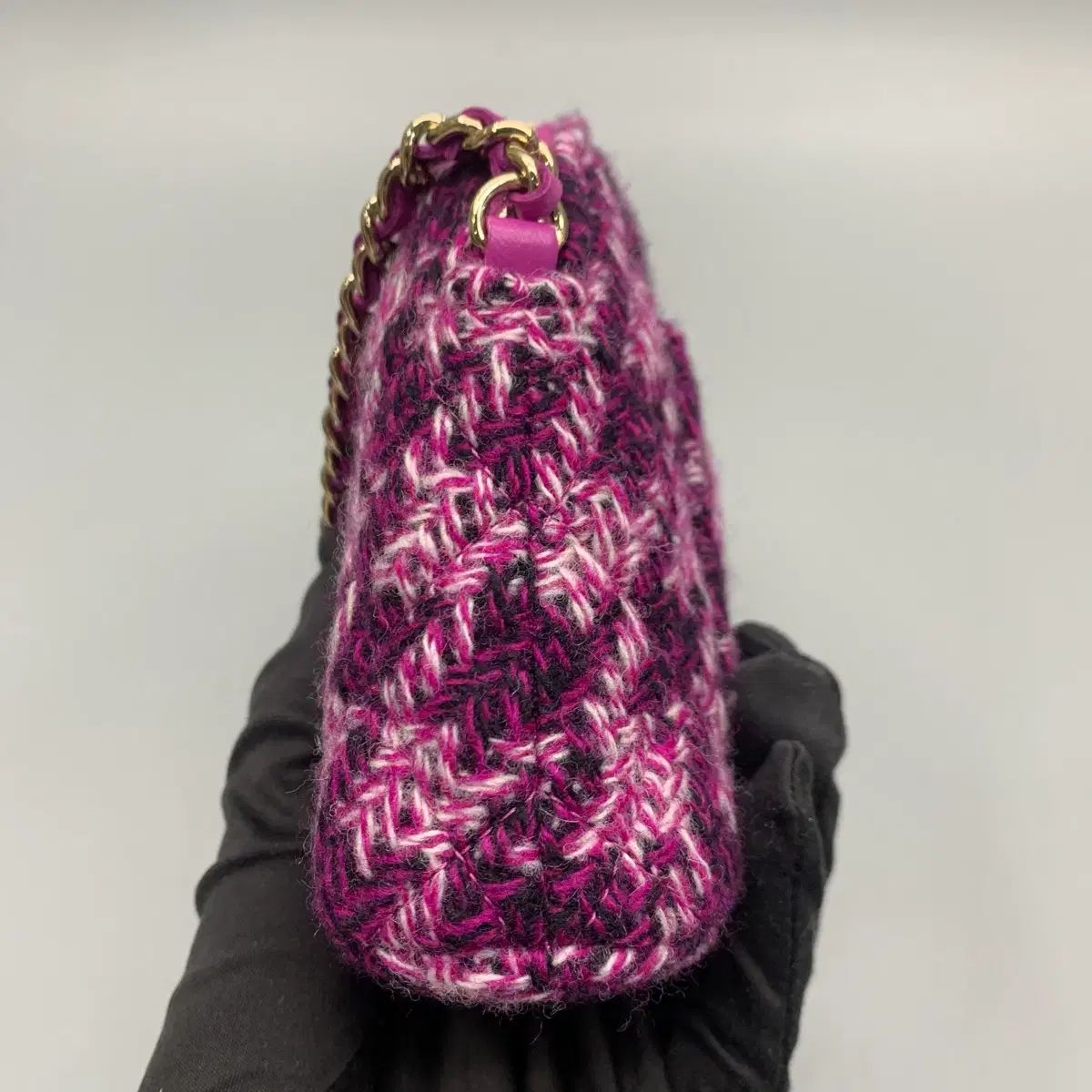 CHANEL シャネル ツイード ミニバッグ チェーン クロスバッグ VIP