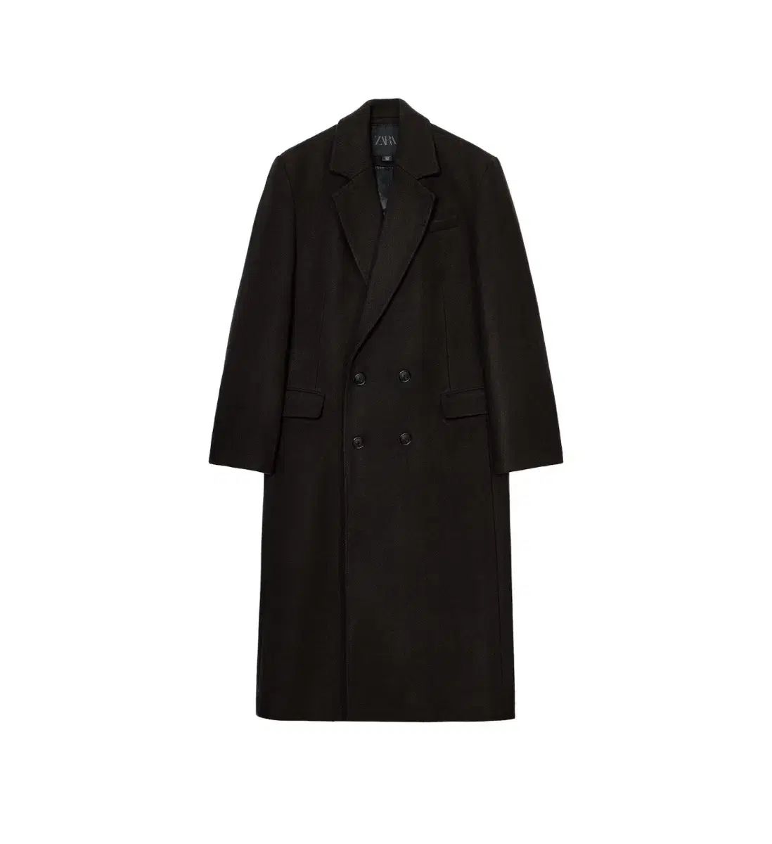 ザラ zwコレクション ウール オーバーサイズ ダブル ブレスト コート m