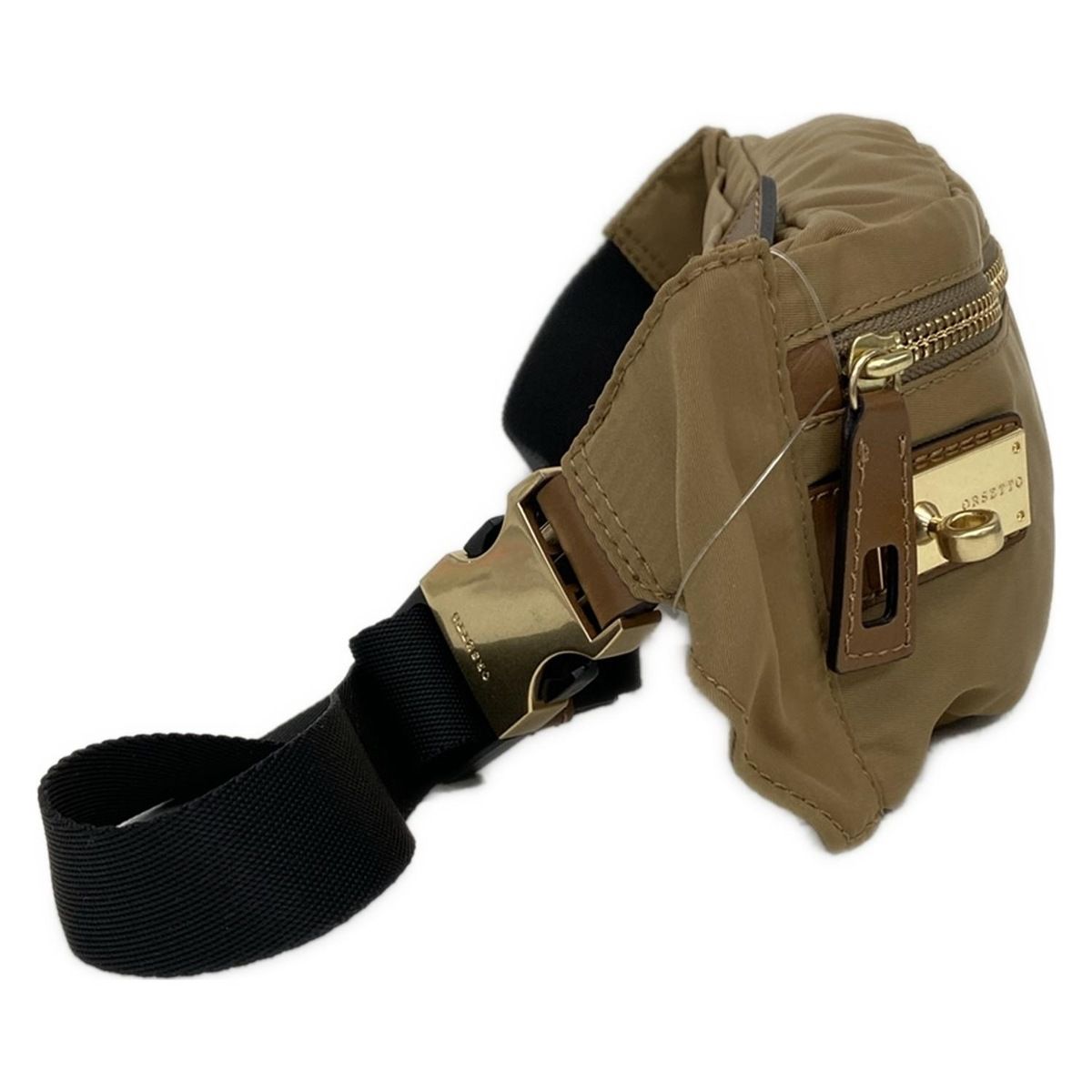 美品★ORSETTO★オルセット★ボディバッグ★ウエストポーチ★カーキ ORSETTO(オルセット) ウエストポーチ - カーキ×ブラウン - メルカリ