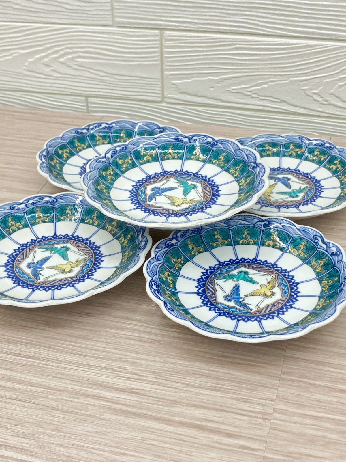 九谷好祥窯青と緑 装飾皿 皿5枚セット 皿セット - メルカリ