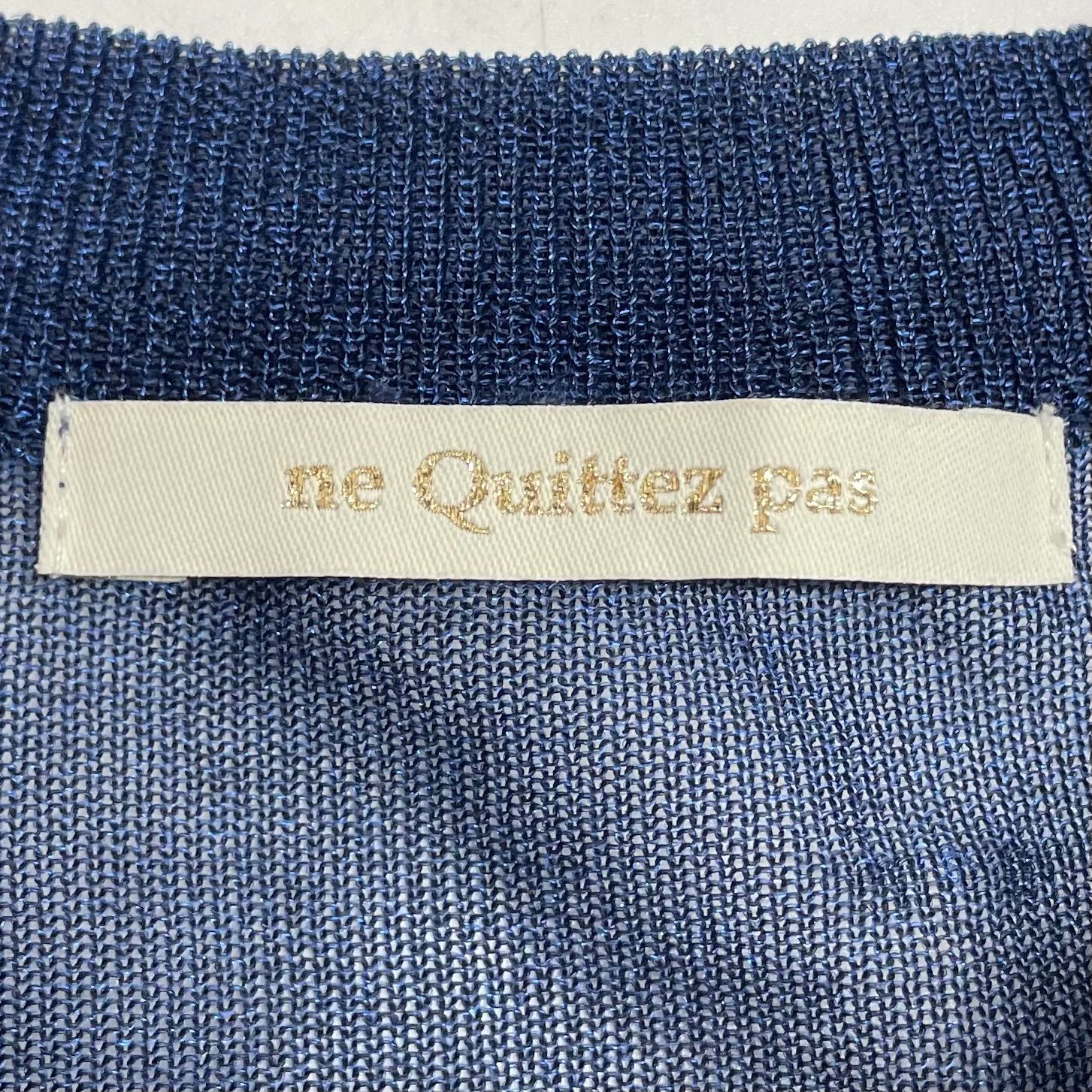 ne Quittez pas ヌキテパ Sheer Knit Cardigan シアーニット