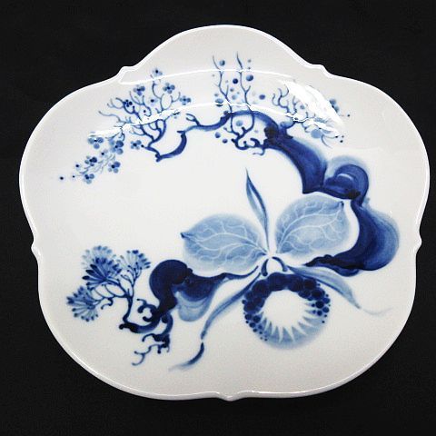 Meissen マイセン ブルーオーキッド ティーカップ＆ソーサー 蘭 ラン コバルトブルー 洋食器 E 573 Z 4085