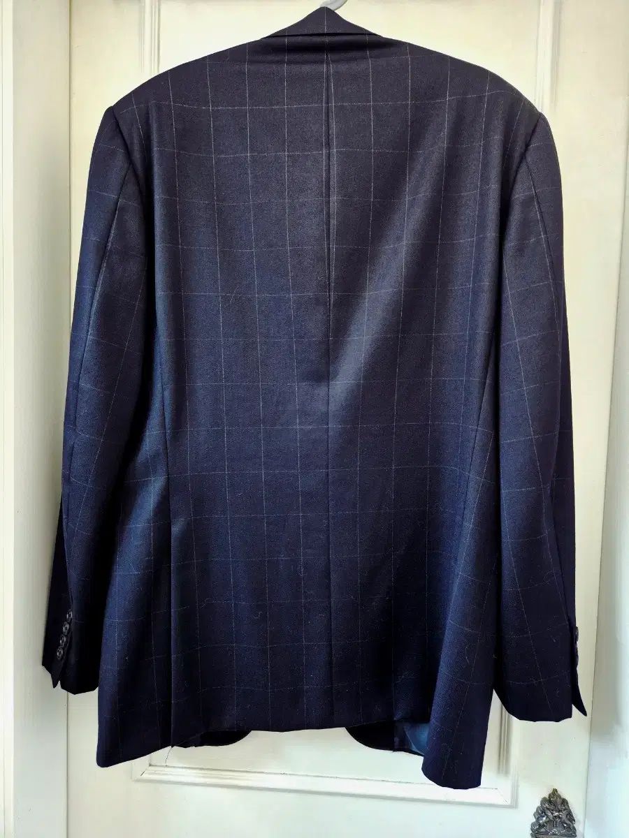 コルネリアーニ ウィンドーペイン チェック ジャケット ネイビー 50R