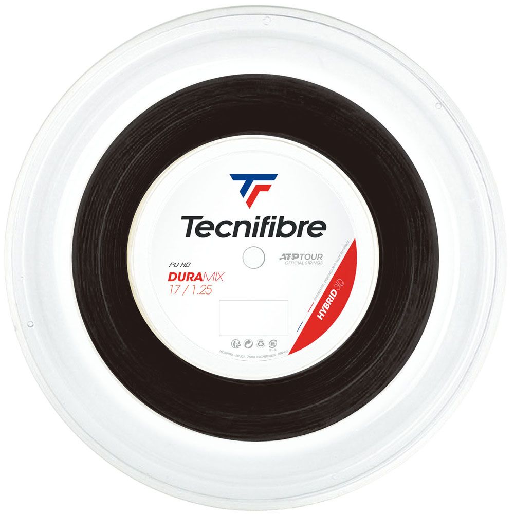 テクニファイバー Tecnifibre テニス BOB200MDURAMIXHD1.25 BLACK 硬式テニス ストリング ガット 部活 クラブ サークル メンテナンス ラケット 練習 試合 大会 自主練 02RDU130XB ブラック