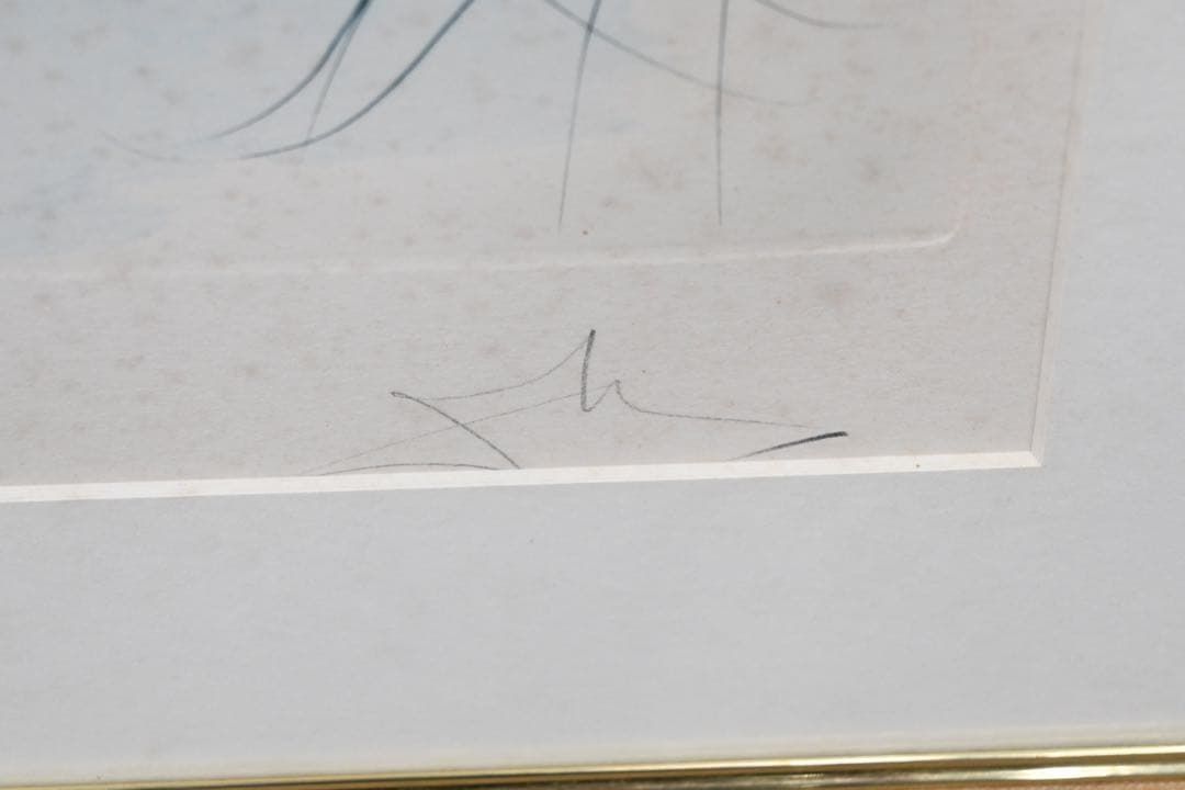 サルバドール・ダリ 版画 頌歌第6番 接吻 サイン 書類有り 1971