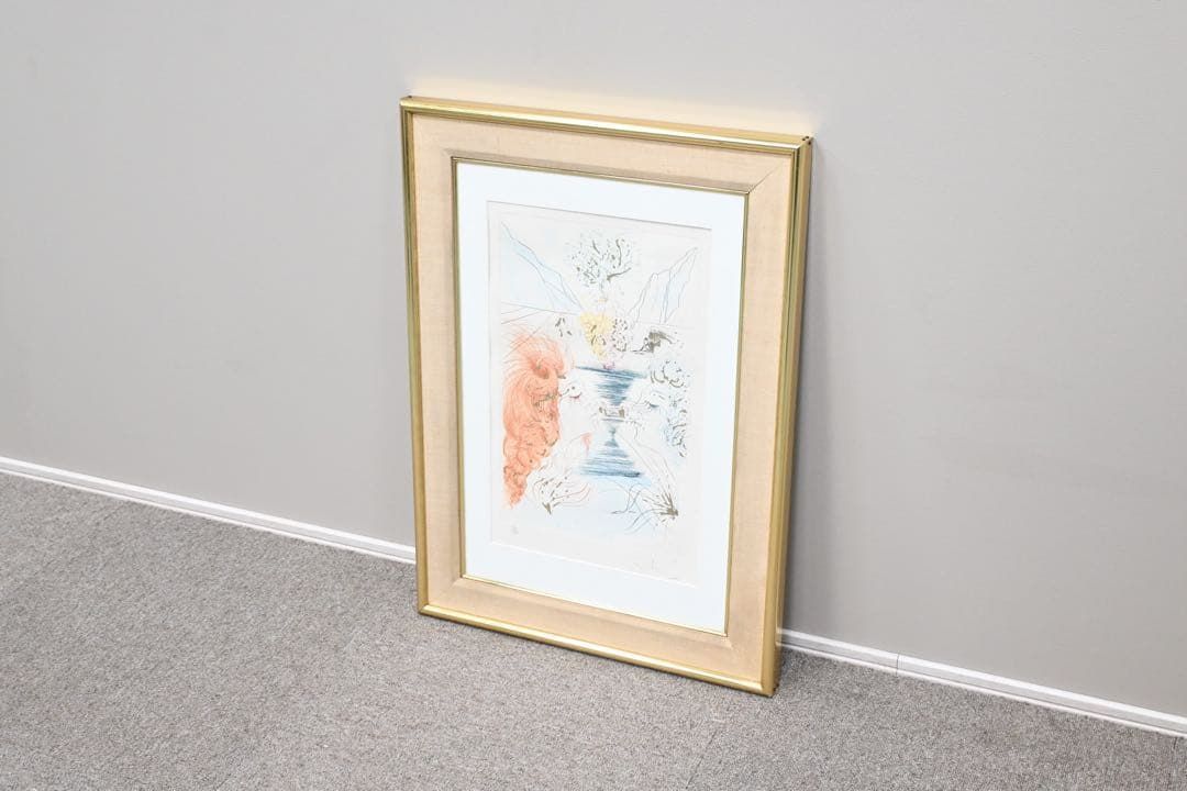 サルバドール・ダリ 版画 頌歌第6番 接吻 サイン 書類有り 1971