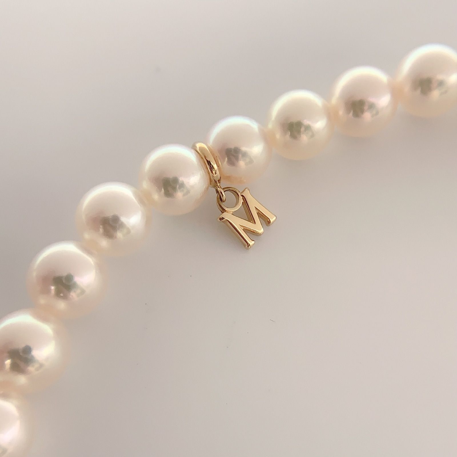 中古】ミキモト MIKIMOTO アコヤ真珠7-7.5mm パール ネックレス K18YG