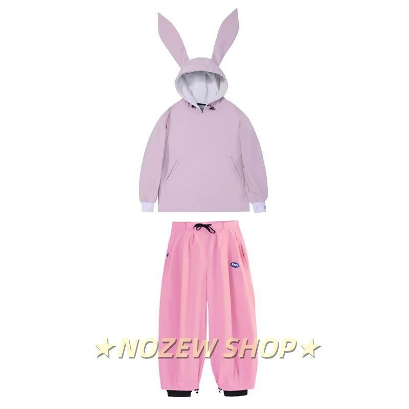 スキーウェア メンズレディース ウサギ 兎耳 可愛い スノーボード