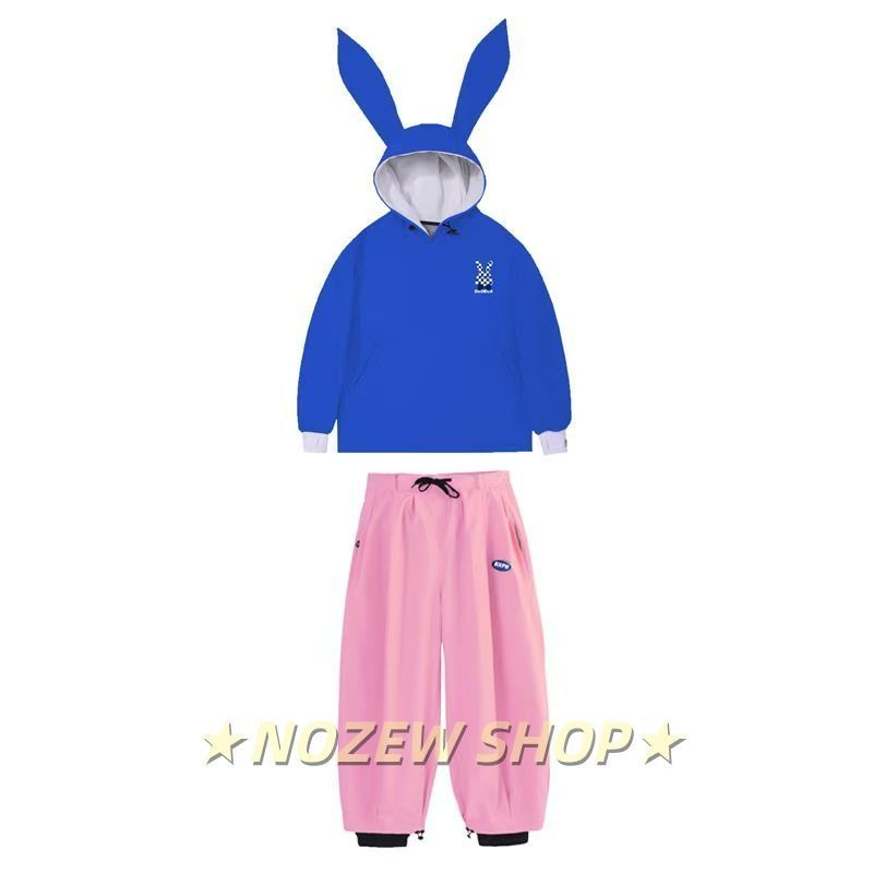 スキーウェア メンズレディース ウサギ 兎耳 可愛い スノーボード