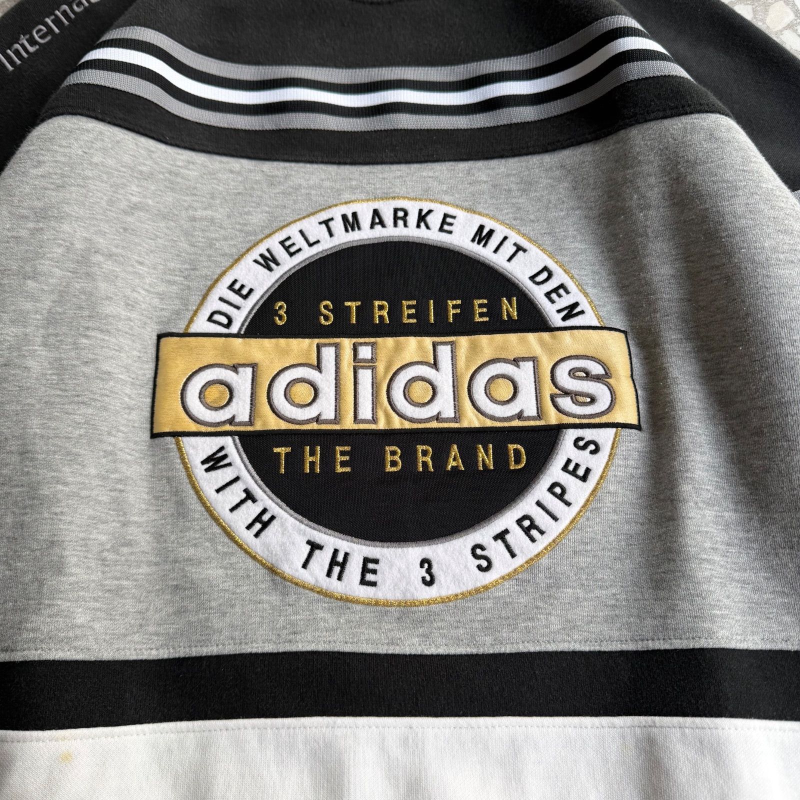 adidas / 90's logo sweat size L-O オールドアディダス 両面刺繍ロゴ