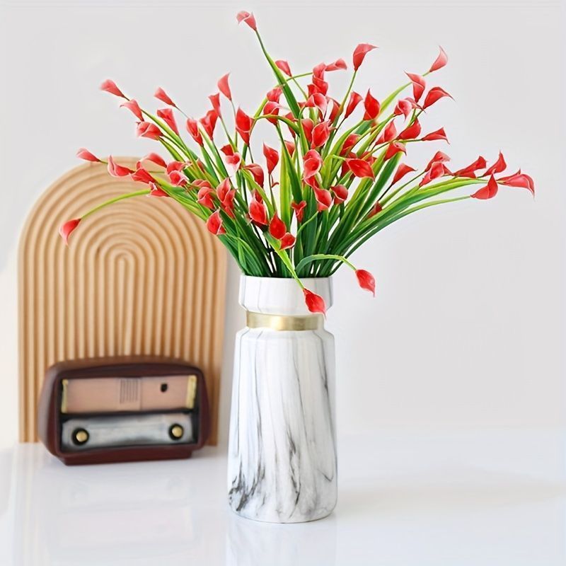 新しい未使用 花瓶 大理石調 マーブル模様 おしゃれ かわいい