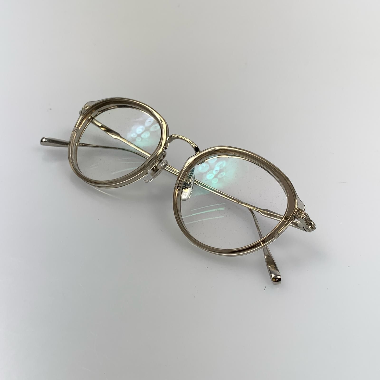 姫路東店】 中古 内藤眼鏡 内藤熊八作 度入りメガネ N-114 ｻｲｽﾞ:47□20