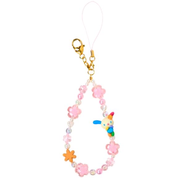 ウサハナ ストラップ ハート フラワー チャーム キーホルダー