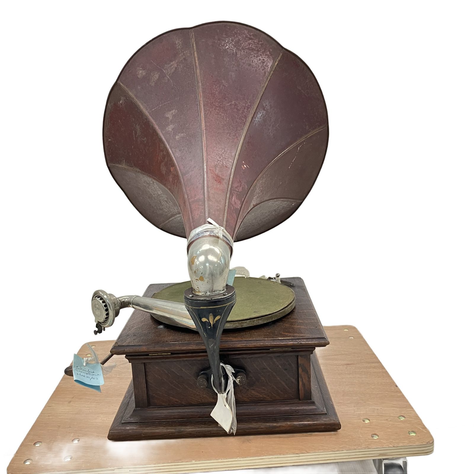 希少 COLUMBIA コロムビア GRAPHOPHONE 蓄音機 卓上 当時物 ジャンク