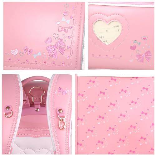 ワンタッチロック ハート＆蝶結び刺繍